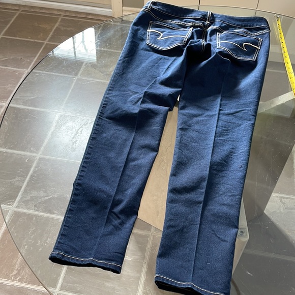 American Eagle for aerie, 12 jeggings, dark wash, cotton/poly/spandex, EUC - Picture 3 of 11